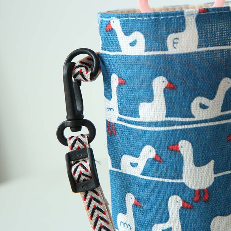 Sac porte-gobelet avec bandoulière réglable, bouteille d'eau créative, fourre-tout, sac porte-gobelet, pochette avec bandoulière, 87HA