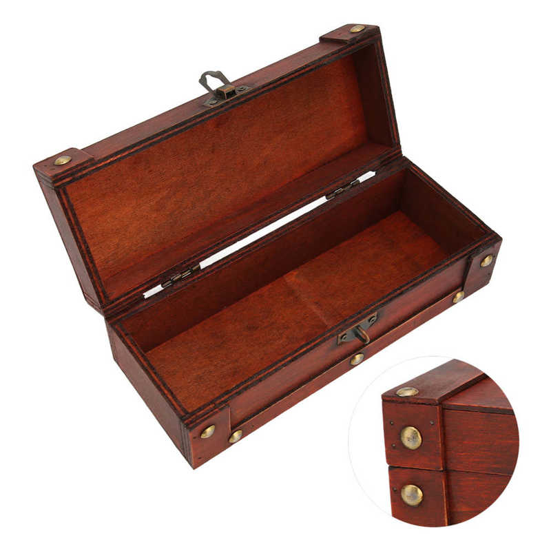 Wooden Storage Box Practical Photography Props Retro Storage Box Space Saving for Home