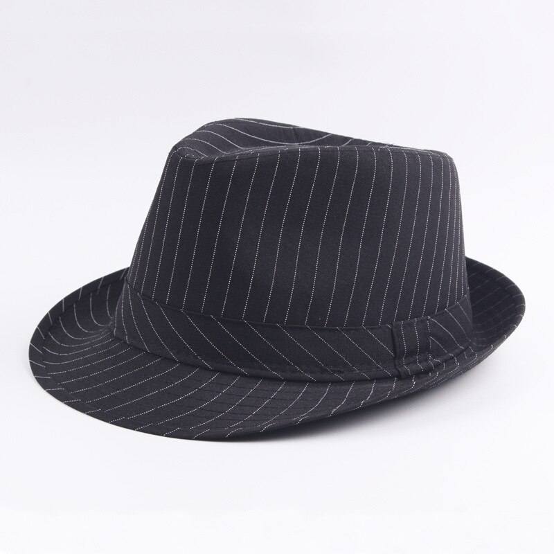 Sommer fedora jazz hat mænd vintage solhat panama beach cap bowler hatte cap gorro: Sort