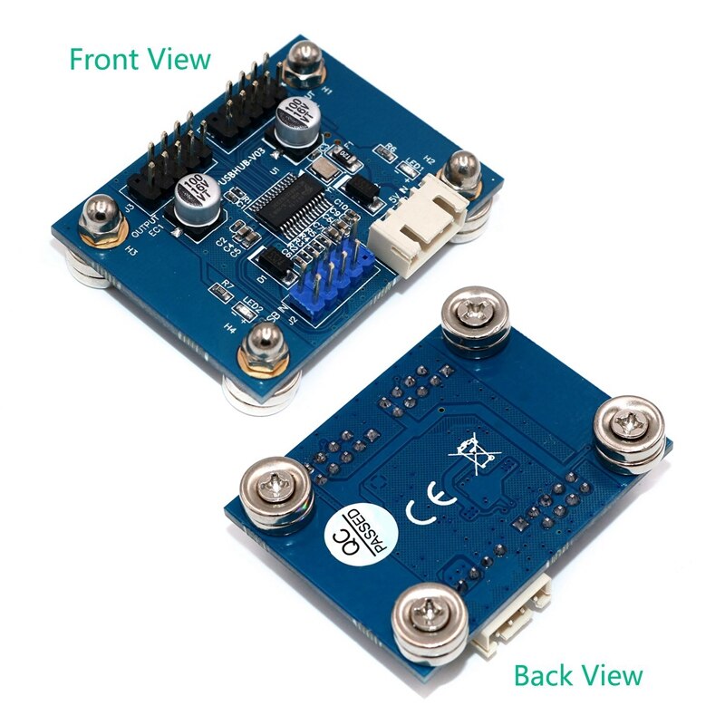 4- port usb 2.0 hub modul med sata strømkabel og netic base 180 graders ind til desktop, tastatur, mus, usb flashdrev