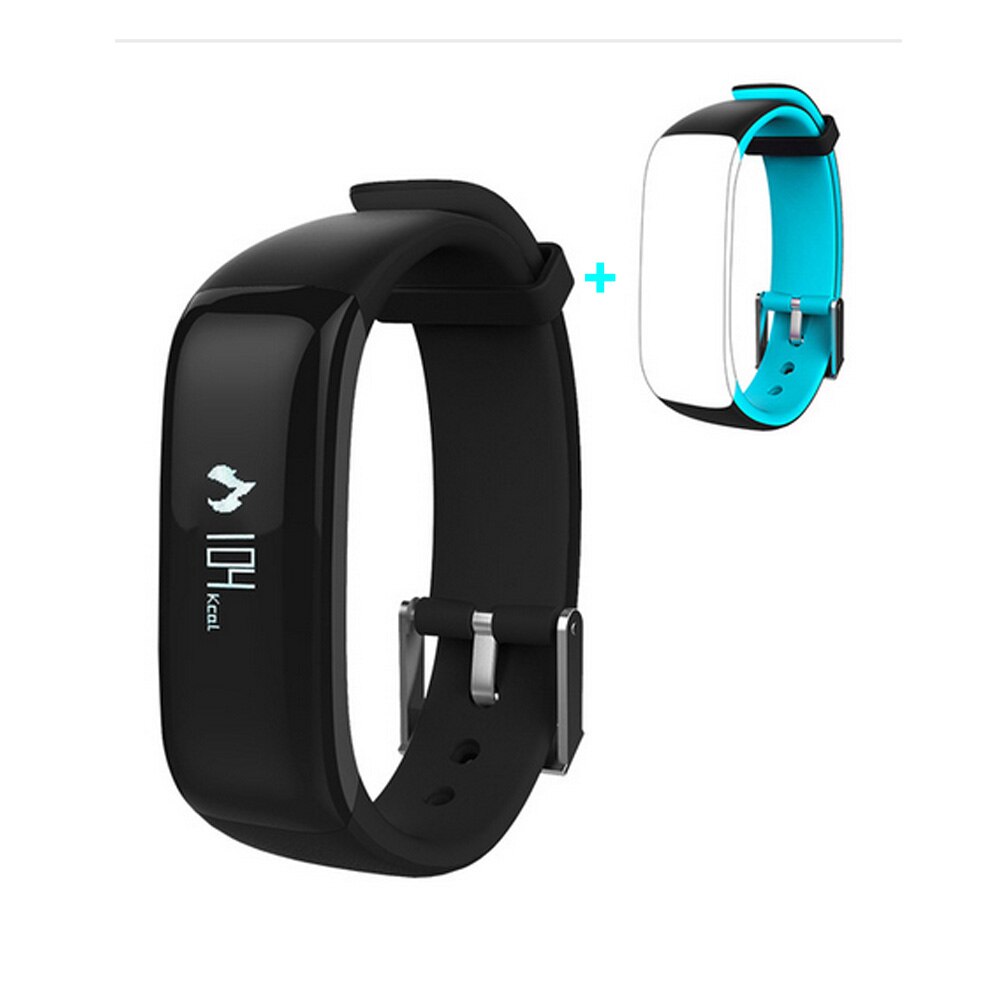 P1 Smartband Orologi Misuratore di Pressione Sanguigna Intelligente Braccialetto Bluetooth Heart Rate Monitor Intelligente Wristband Fitness per iOS Android Phone: add a Blue belt