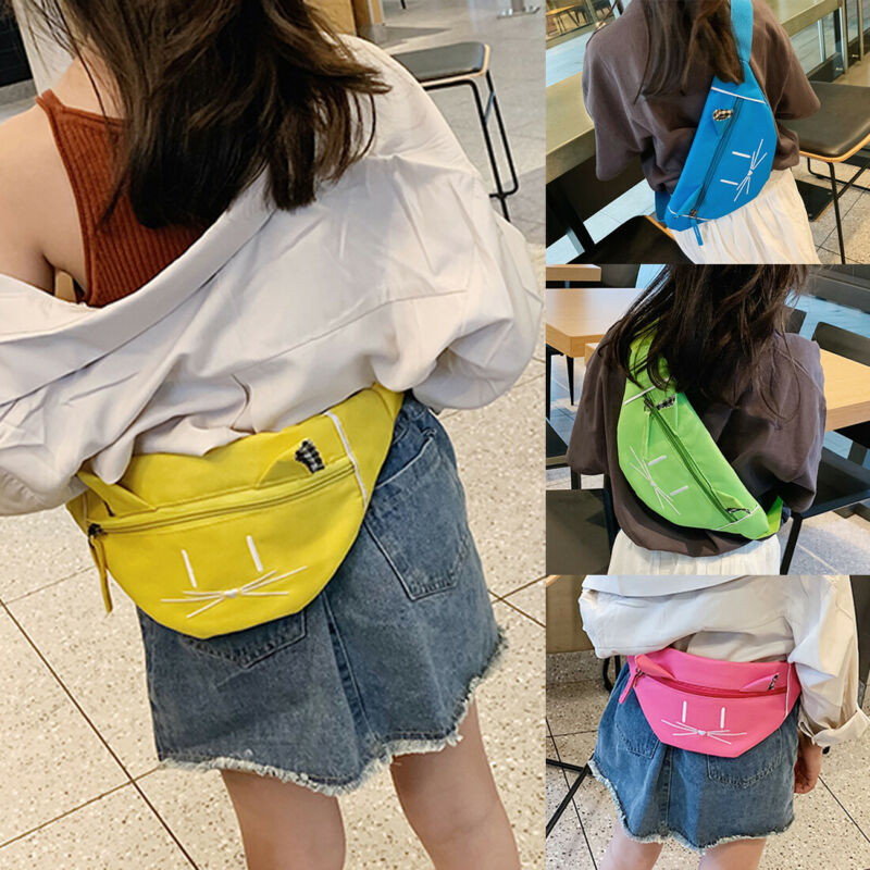 Børn piger talje fanny pack bæltetaske pose hofte bæltetaske rejse sport lille pung 6 farver