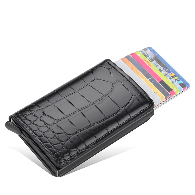Aluminum Metal Credit Business Mini Card Wallet Man Women Smart Wallet Business Card Holder Rfid Wallet