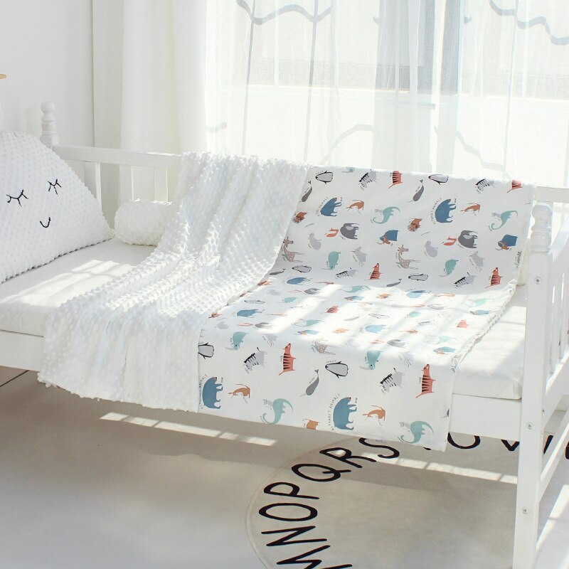 Baby Wieg Quilts Bed Linnen Peas Minky Rustgevende Dekens 100% Katoen Comfort Dekbedovertrek Pasgeboren Beddengoed Set Voor Peuter Zuigeling