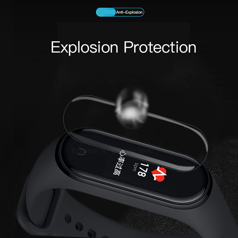 12 Stuks Films Voor Xiaomi Mi Band 5 Screen Protector Film Mi Band5 Miband 5 Miband5 Smart Polsbandje Accessoires Niet Gehard glas