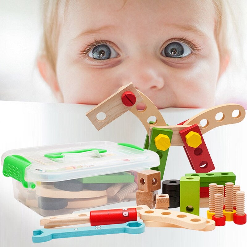 Kinderschroefmontage baby hands-on multifunctionele reparatie moer combinatie demontage gereedschapskist educatief jongens speelgoed