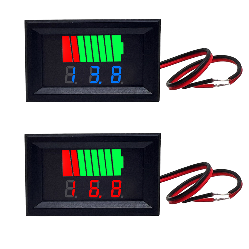 Car battery charge level indicator, , 12 v, 24 v, 36 v, 48 v, 60 v, 72 v,  lithium battery capacity meter, tester, display, led tester, voltmeter