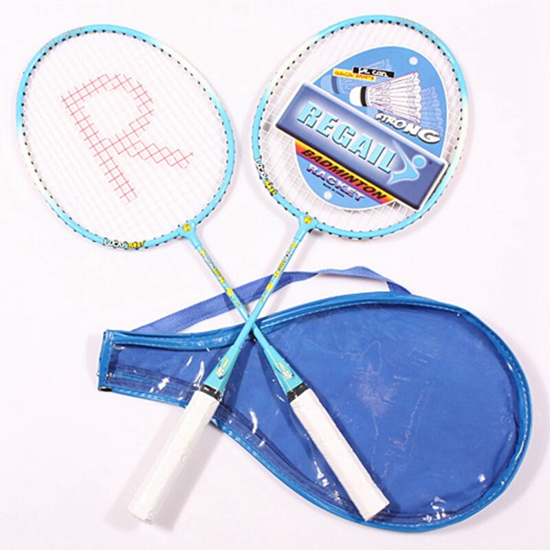 Raqueta de bádminton para niños de dibujos animados de ferroaleación duradera de 2 uds. De reMail