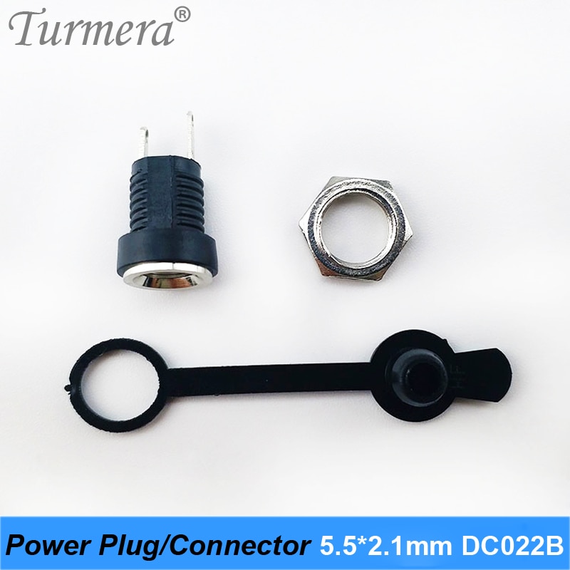 DC Power plug connector for diy dc waterproof jack connector DC022B 5.5 X 2.1 mm 5pieces/lot Turmera