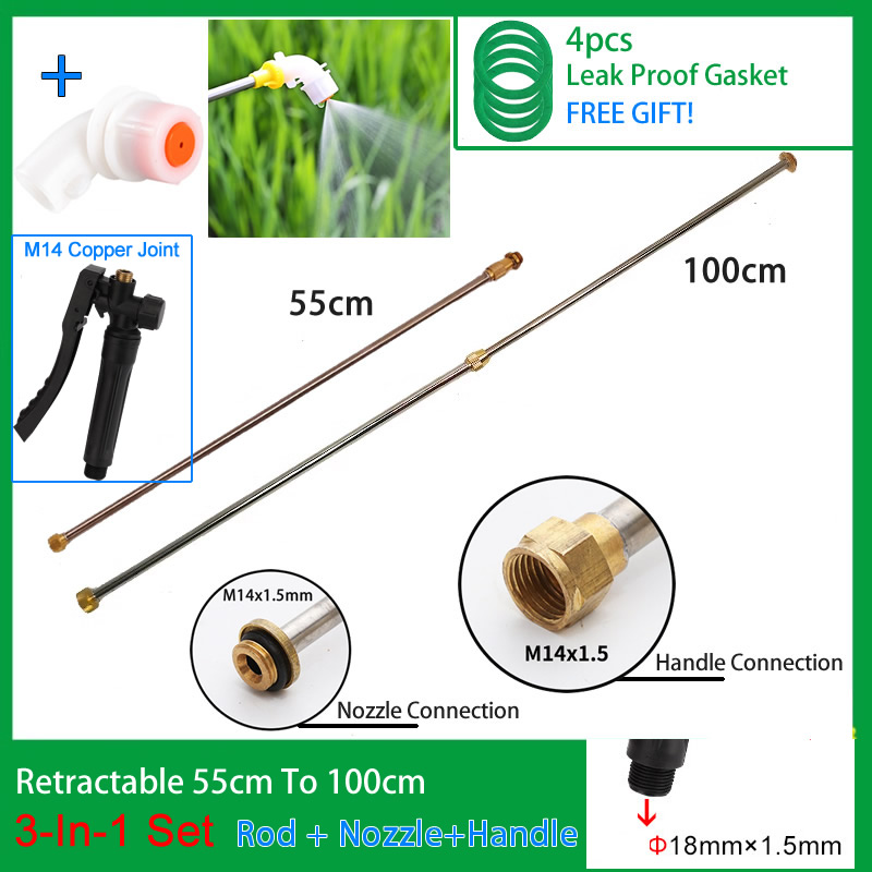 3In1 Edelstahl 1m Versenkbare Spritzstab Kupfer Stecker Outdoor Garten Spritzen Für Elektrische Hand Sprayer Zubehör: Dark Grau