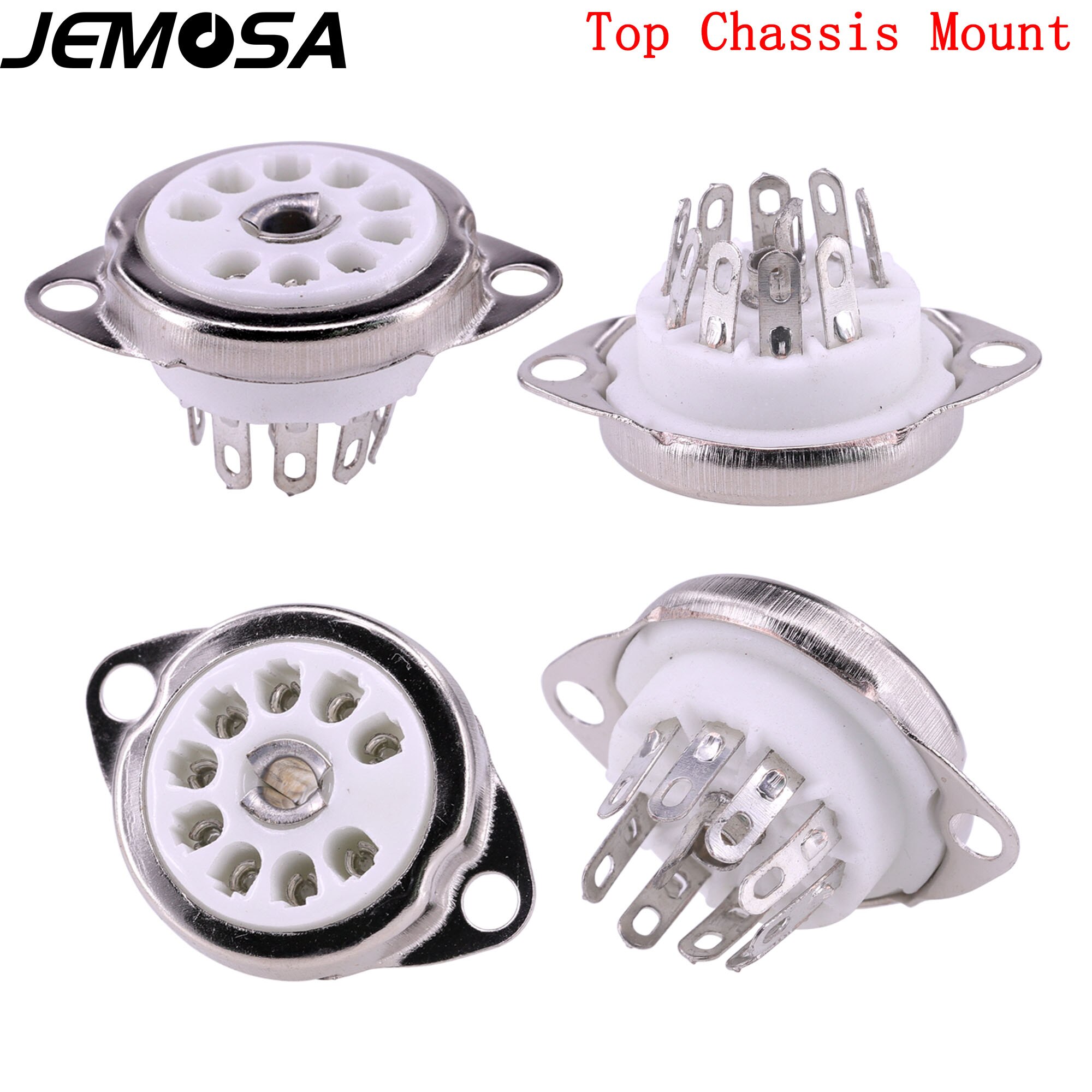 9pin Ceramic tube sockets GZC9-C B9A Valve Tube Base for 12AX7 ECC83 6922 ECC88 EL84 ECC82 12AU7 Vaccum Tube Amplifier Hifi