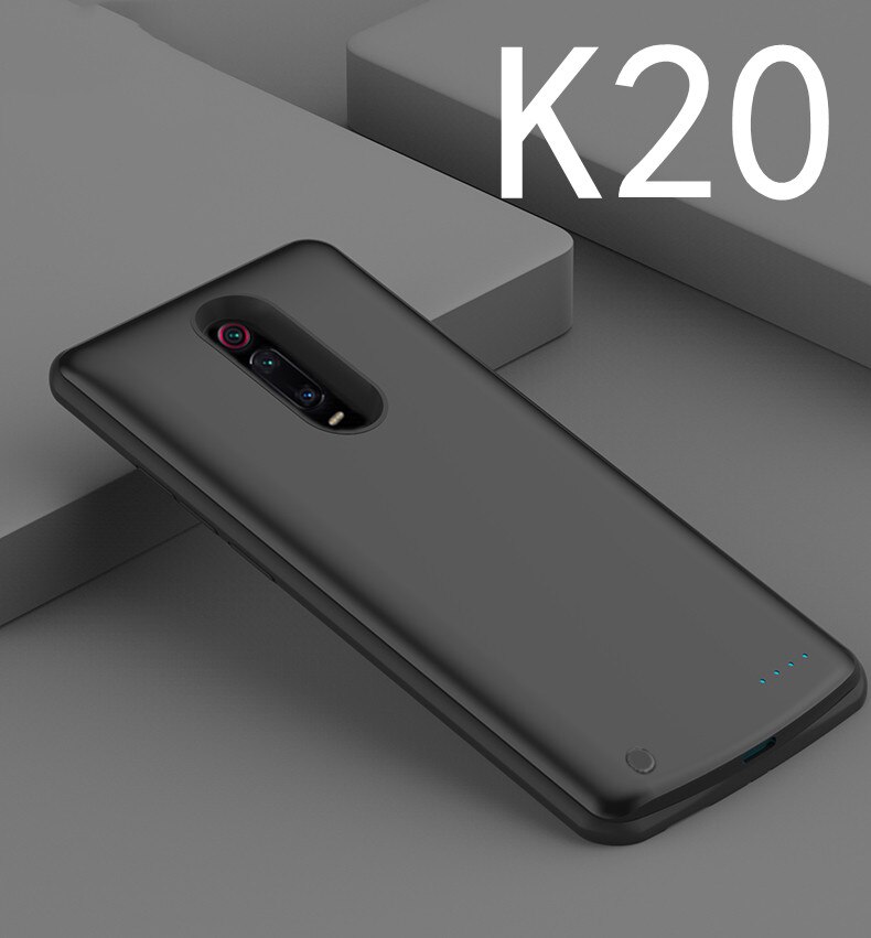 5000 mAh Batterij Lader Case Voor Xiaomi Redmi K20 Pro Draagbare Reizen Opladen Power Bank Telefoon Case Cover ForRedmi K20 pro Capa: k20-Black