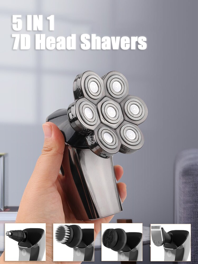 7D Head Shaver For Men 7D Independently 7 Cutter F... – Grandado