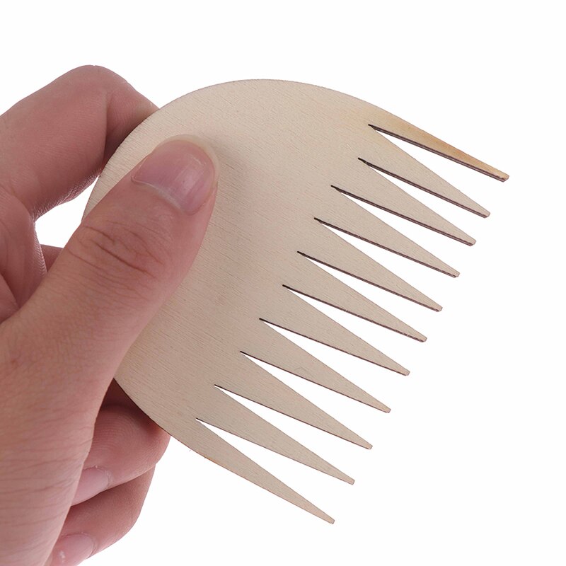 Ferramenta de tecelagem de madeira tecido tapeçaria tecelagem de madeira tear pente diy trançado ferramentas pente 1 pçs diy tear pente ferramenta