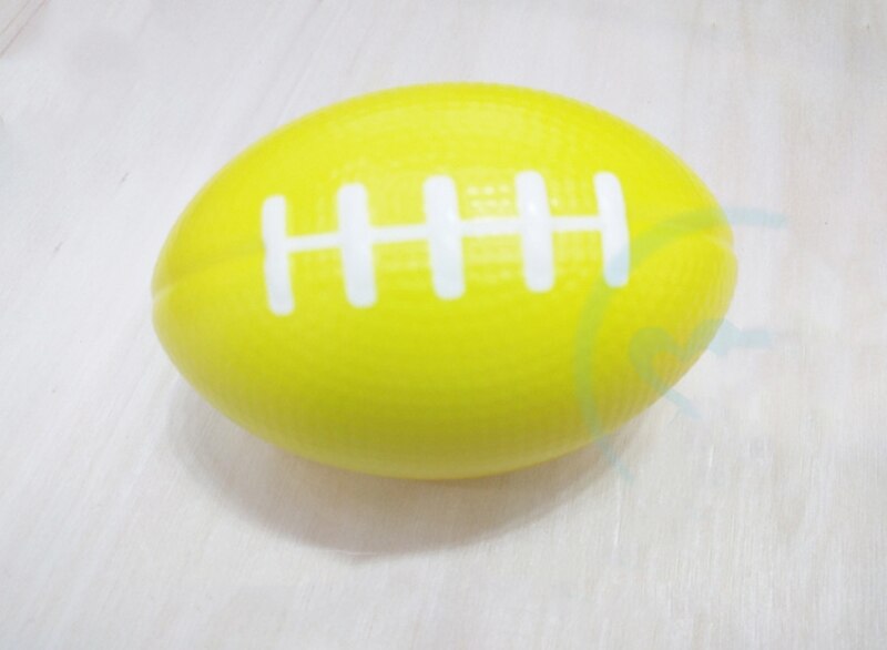 9Cm Anti Stress Ballen Rugby American Football Speelgoed Ballen Hand Squeeze Spons Foam Outdoor Sport Speelgoed Voor Kinderen kinderen: YELLOW