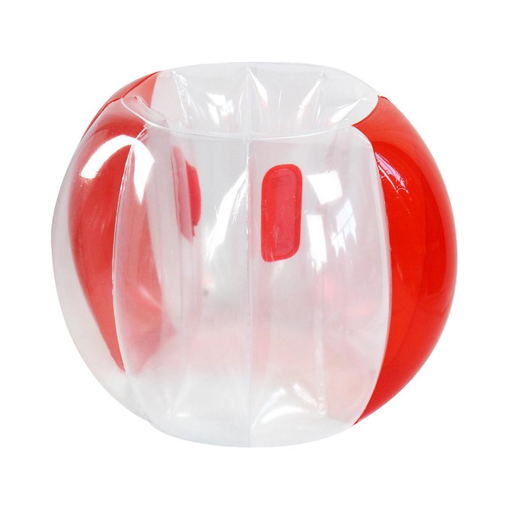 Outdoor Activity Inflatable Bubble Buffer Soccer Balls Safety and Resistance Collision Bumper Ball Funny Body Punching Ball: Red