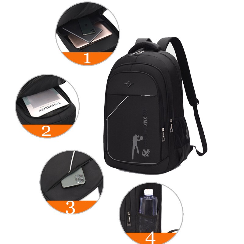 University Student School Backpack Men Large Capacity High School Bags for Teenage Casual college style 2022