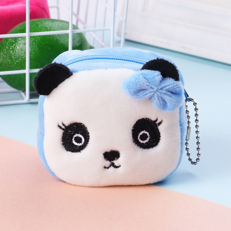 2021 cartone animato morbido peluche signore portamonete carino anime cerniera piccolo portafoglio cavo USB auricolare borsa portachiavi studente portamonete