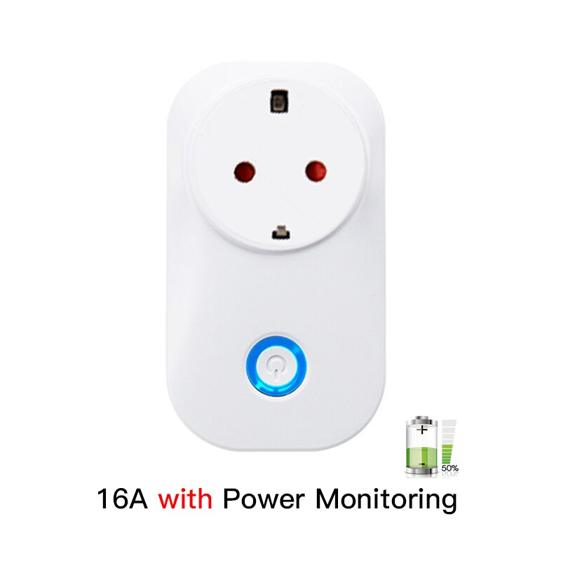 FrankEver Wifi Smart Socket 10A 16A with Power Monitoring Surge Protector for Israel India Brazil Italy UK EU AU Smart Plug: EU 16A