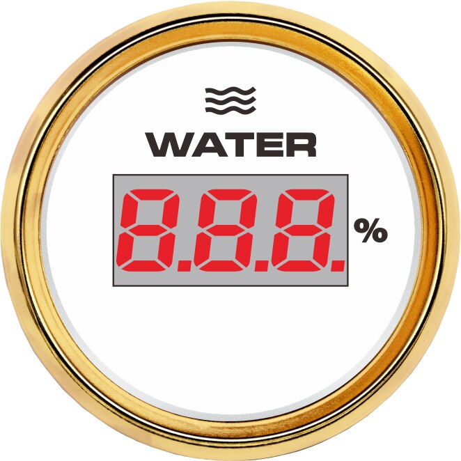 Digital Water Level Gauge 52MM Gauge Waterproof Water Level Tank Indicator for Marine With Backlight 9-32V Water Tank Level