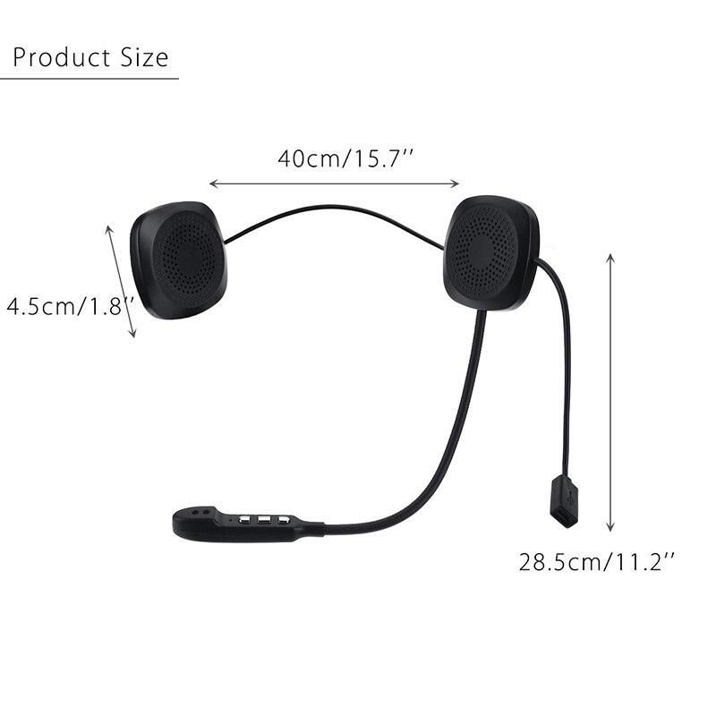 50m vanntett moto bluetooth trådløs anti-interferens hjelm headset håndfri bluetooth  v4.2 intercom til motorsykkel