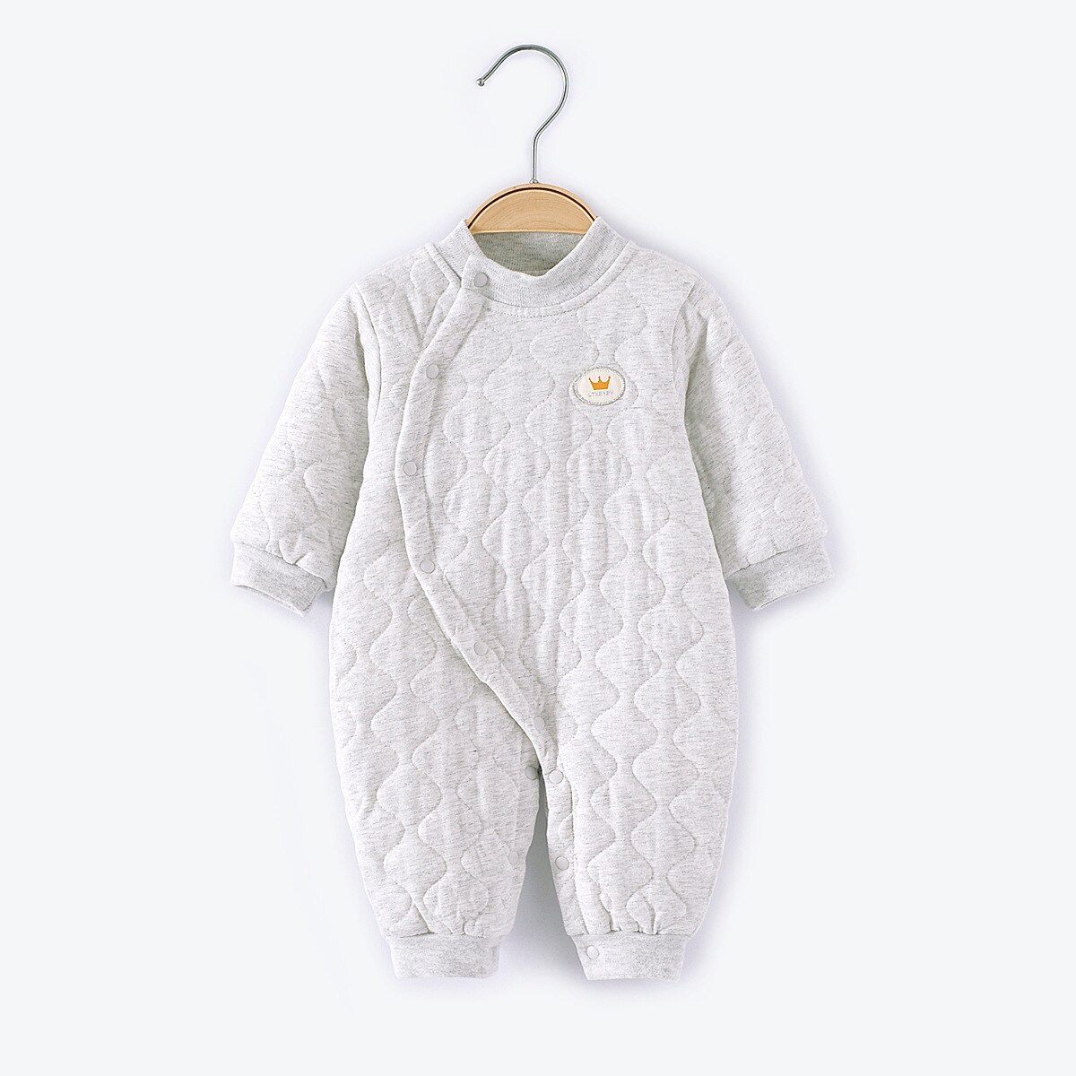 Vier Seizoenen Baby Meisje Romper Airco Kleding 0-18M Pasgeboren Jongen Rompertjes Katoen Lange Mouw jumpsuit Outfit Kleding Voor Kids: Light Grey / 3M