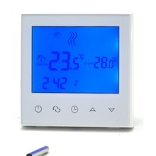 Programmeerbare touch smart thermostaat vloerverwarming Systeem fan coil thermostaat gas boiler water vloerverwarming thermostaat