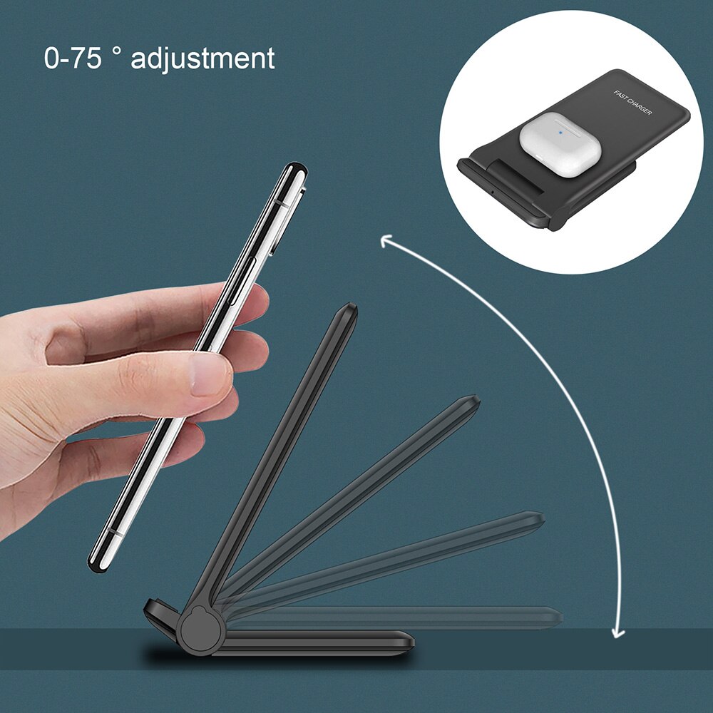 FDGAO 30W Qi Wireless Charger Stand For iPhone 13 12 11 Pro XS MAX XR X 8 Samsung S10 S20 S21 Fast Charging Holder Phone Charger