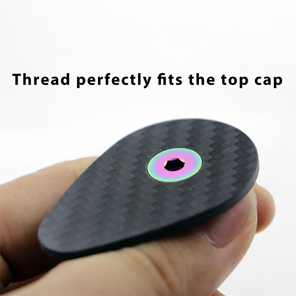 Carbon Bicycle Stem Top Cap with Screw For F12 handlebar Carbon top cover stem cover