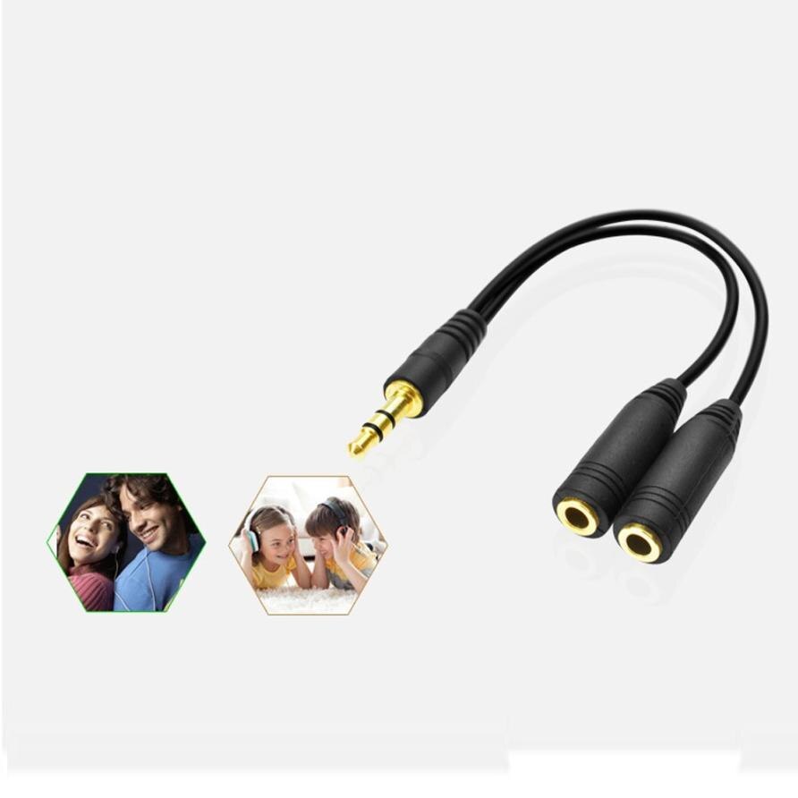 Aux Kabel Jack 3.5 Mm Audio Kabel 3.5 Mm Jack Stereo Audio Male Naar 2 Vrouwelijke Headset Mic Y Splitter kabel Adapter