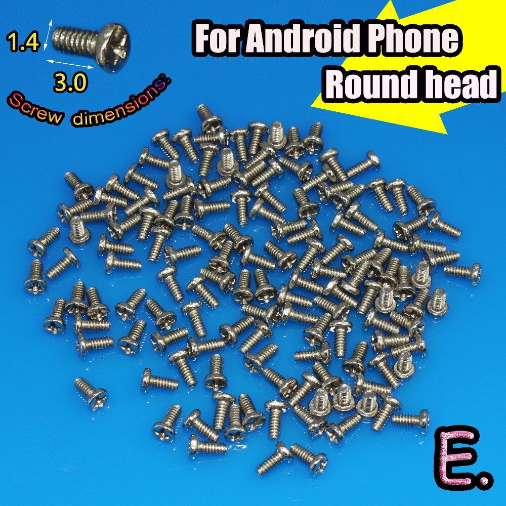 JCD-tornillos de cabeza plana/redonda para teléfono móvil, M1.4, para teléfono Android