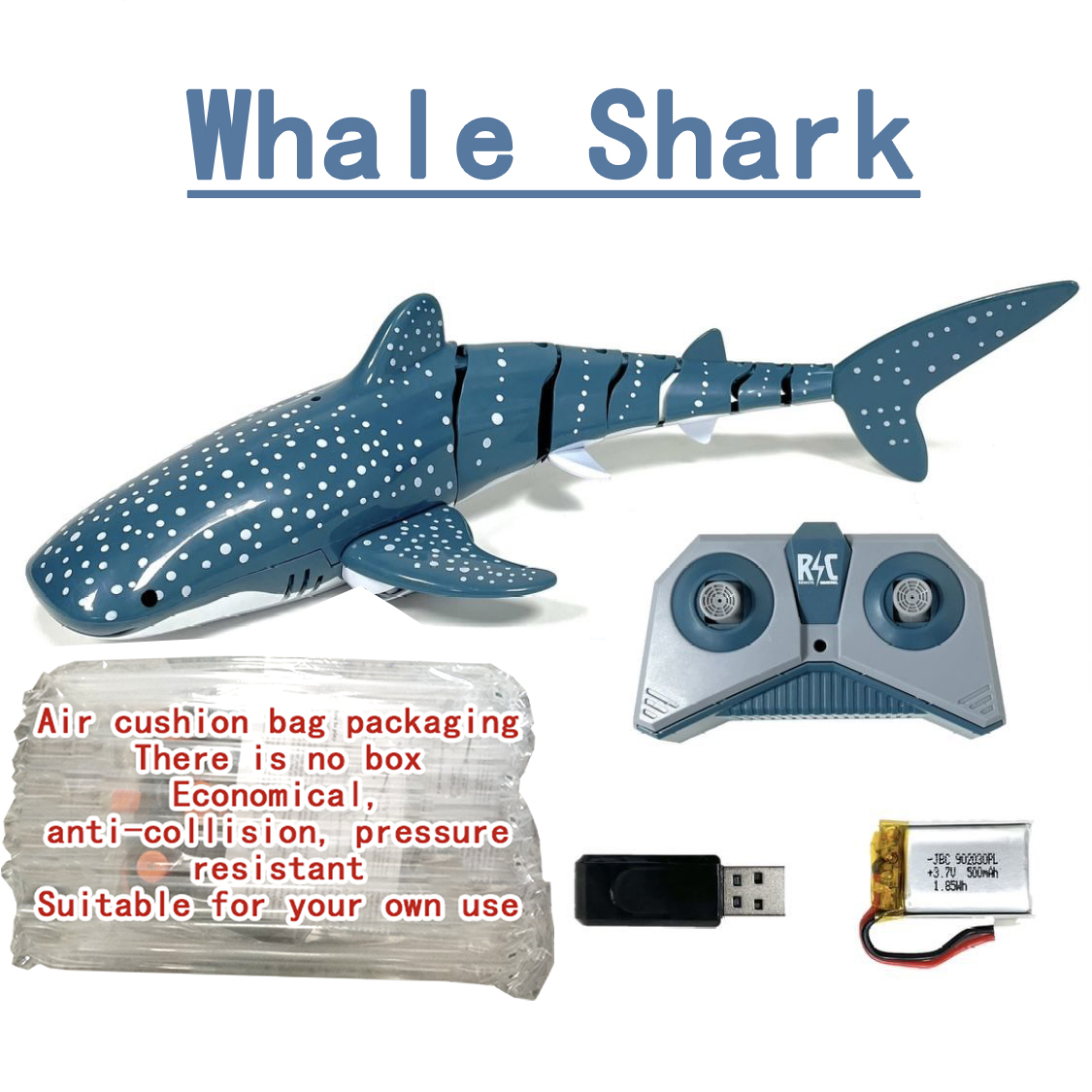 Rc Whale Shark Toy robot telecomando animali Marine Life Bath Pool pesce elettrico bambini giocattoli da bagno per bambini ragazzi sottomarino: Whale shark B1