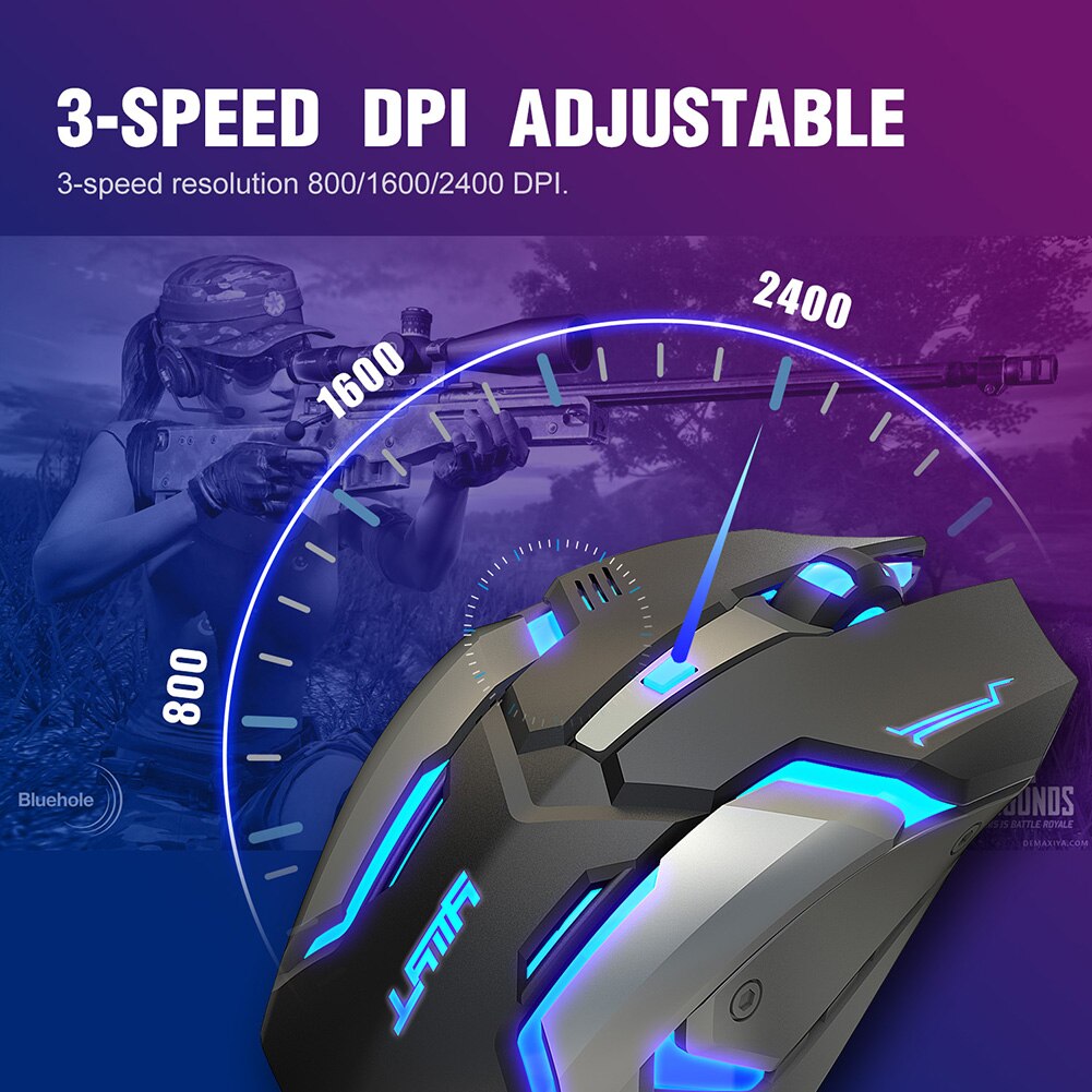 Wireless Mouse RGB Rechargeable Mice Gamer Wireless Computer Silent Mause LED Backlit Ergonomic Gaming Mouse For Laptop PC