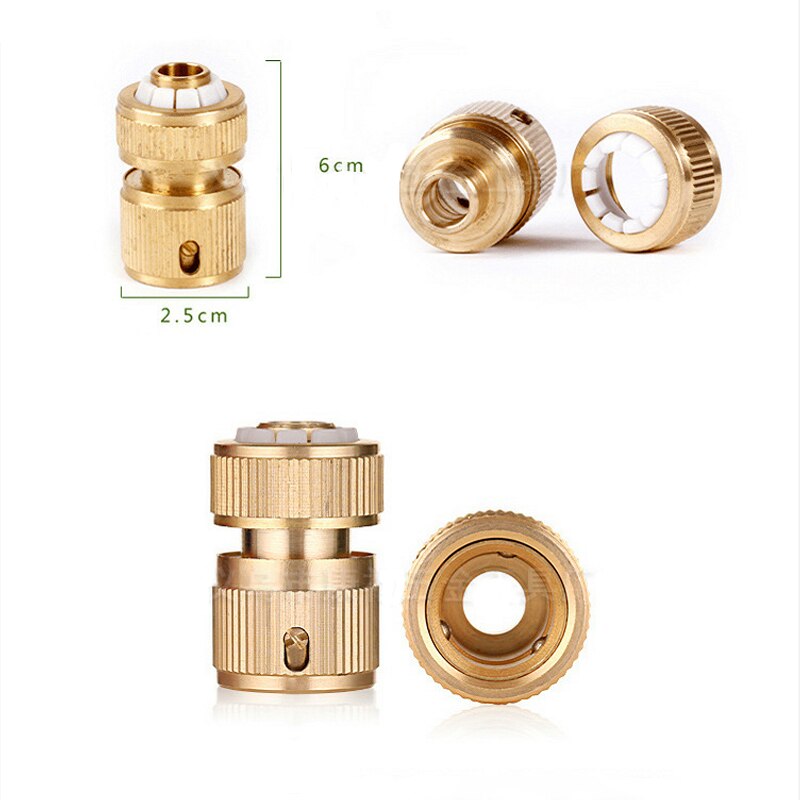 DSHA Metal Garden Water Hose Connector Can Be Through Water Pipe Connector Accessories Watering Garden Hose Connector