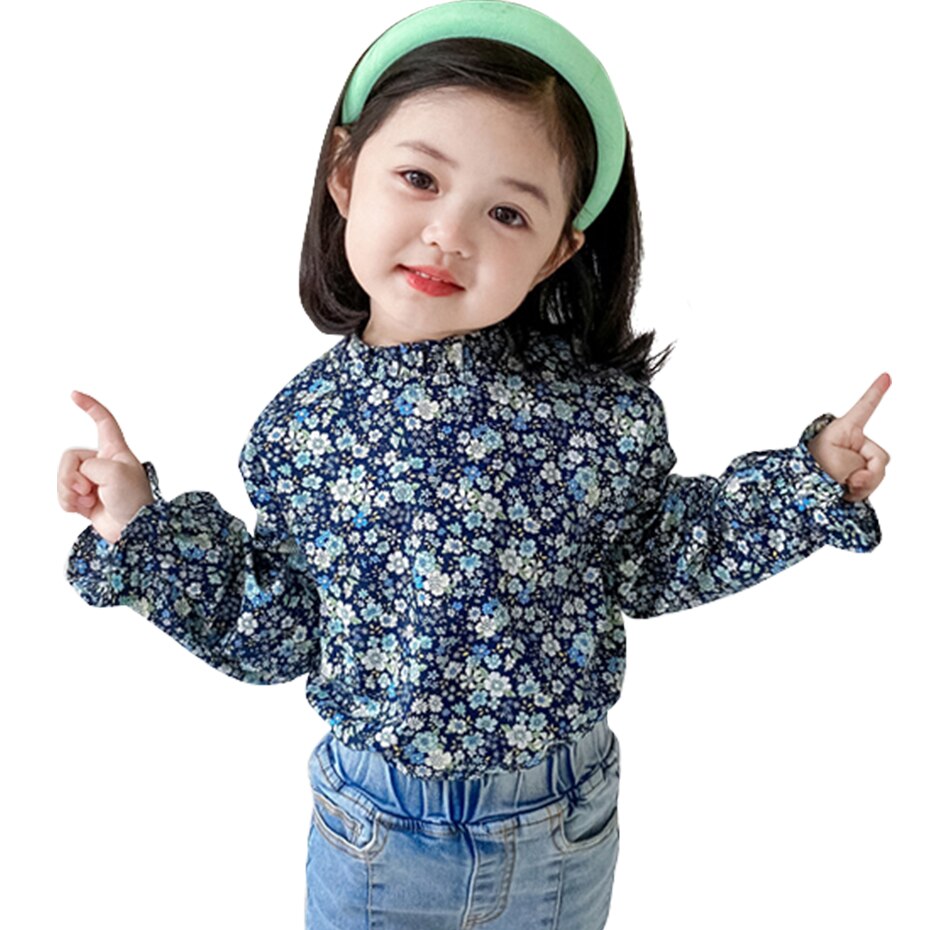 Meisjesblouse, bloemenblouse voor meisjes, peuter kinderblouse voor meisjes, casual stijl schooluniform voor meisjes