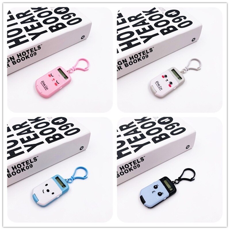 Kawaii Mini Calculator Portable Digit Calculator Pocket Size 8 Display Cartoon Cute Keychain Calculator Office Supplies