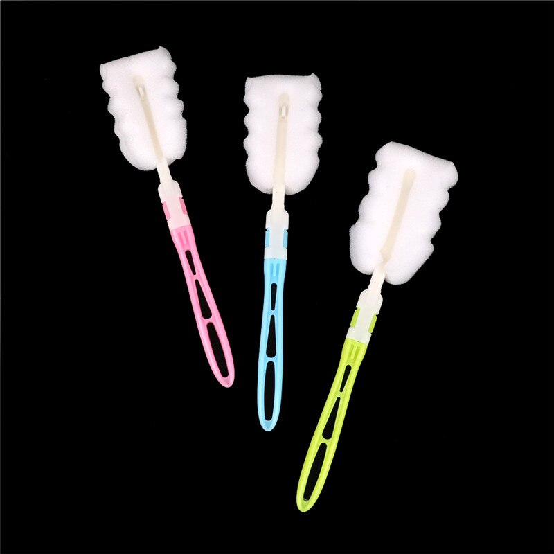 1Pcs Fles Spons Borstels Cup Glas Melk Flessen Borstel Wassen Schoonmaken Keuken Gereedschap Baby Accessoires