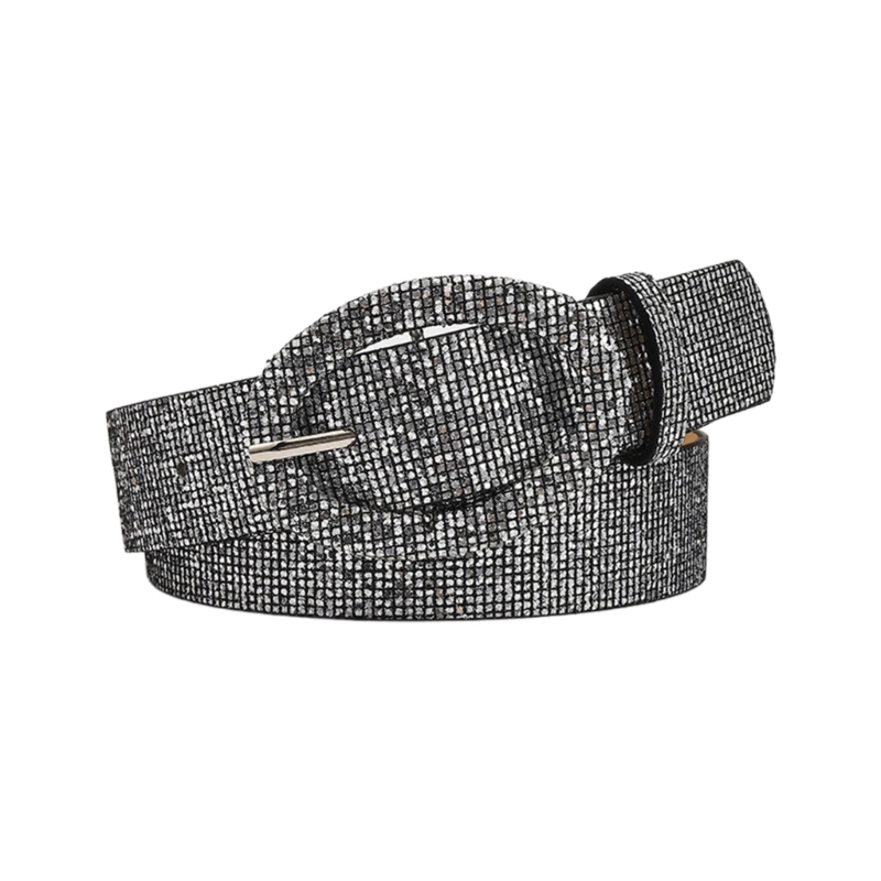 Cinturones góticos de diamantes de imitación para mujer, PU correa de cuero, cinturones de diamantes de imitación, vaquero occidental Y2K para niñas, cinturón de para Jeans, DXAA: Lavanda