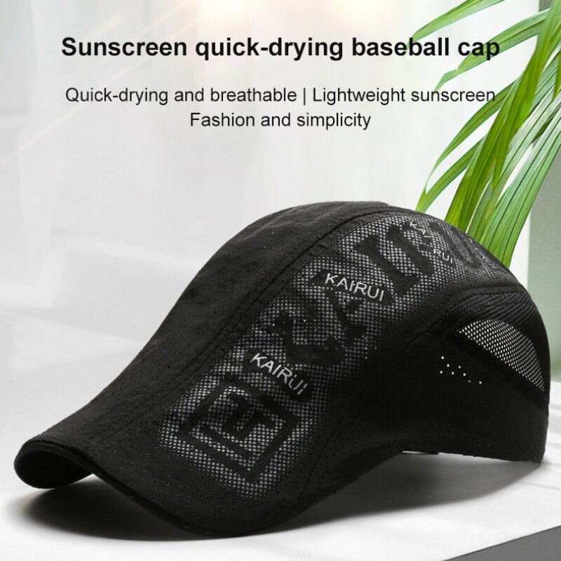 Men's Hat Berets Cap Golf Driving Summer Sun Cap Cotton Mesh Berets Caps for Men Casual Peaked Hat