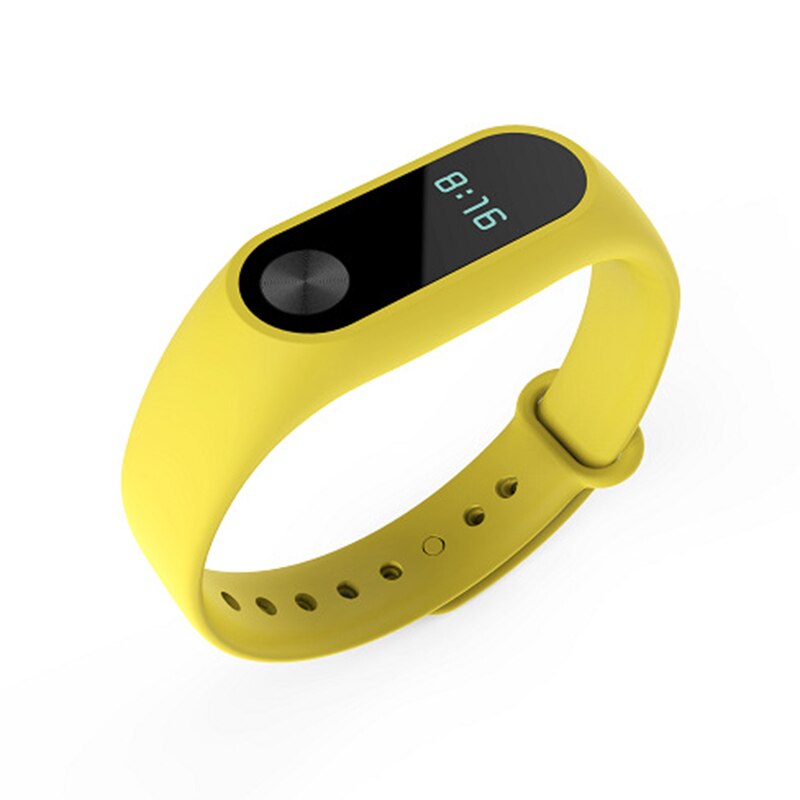 Para Xiaomi mi Band 2, Correa deportiva, reloj de pulsera de silicona para Xiaomi mi Band 2, accesorios, pulsera mi band Strap: Amarillo