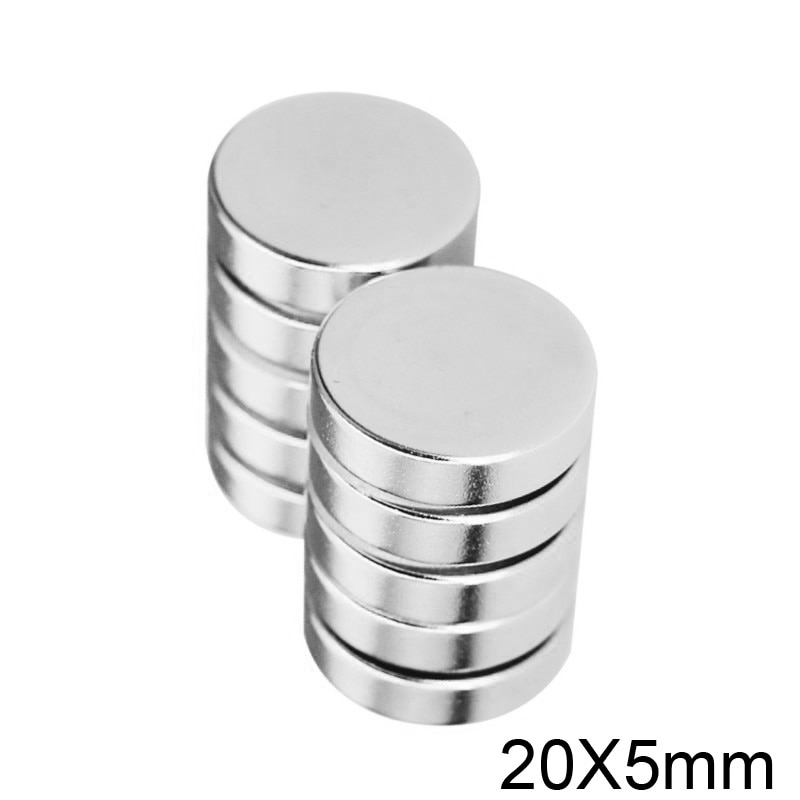 2 ~ 50 Stuks 20X5 Mm Krachtige Magnetische Zeldzame Aarde Neodymium Magneten 20 Mm X 5 Mm Super sterke Disc Magneet 20X5 Mm Sterke Magneet 20*5 Mm