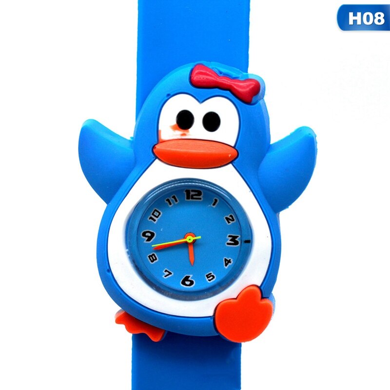 Cute Animal Children Kid Watches Cartoon Electronic Watch Lovely Silicone Strap Watches Clock Wristband Digital Wristwatch Alarm: H08