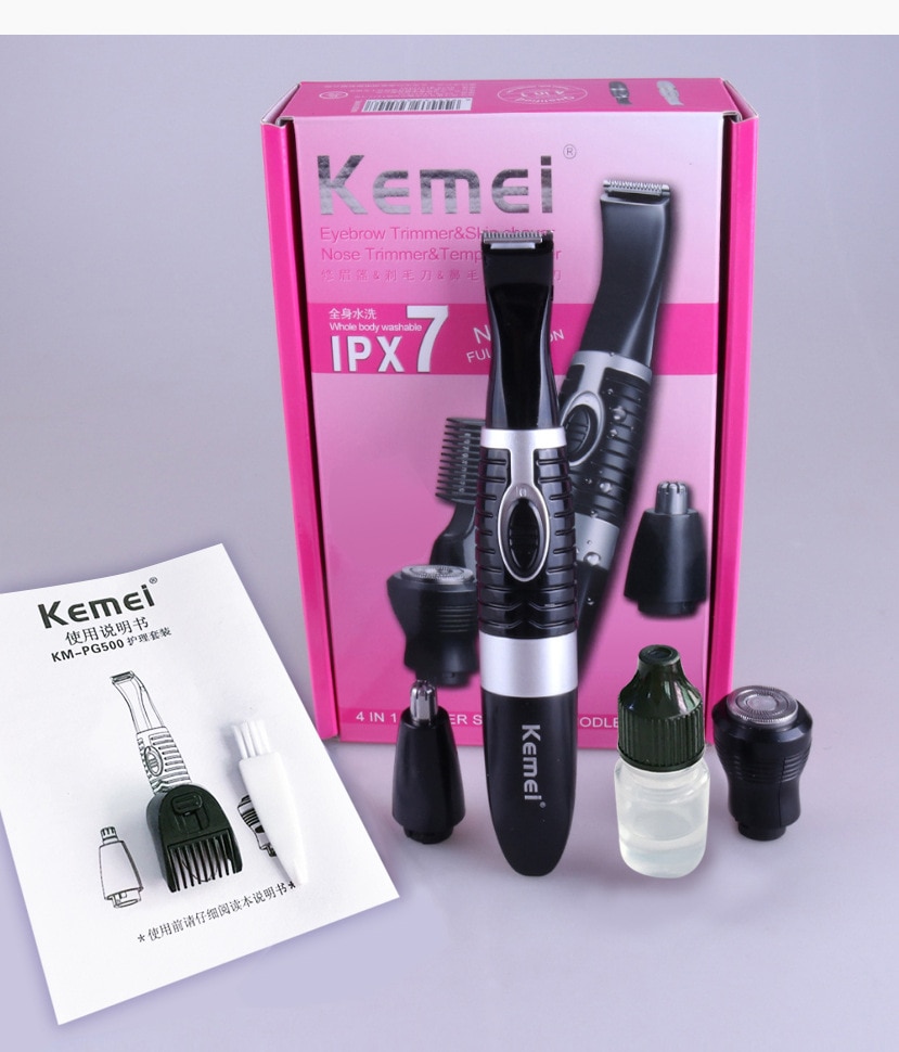 Kemei km -pg500 tondeuse neus wenkbrauw scheermes beautyset