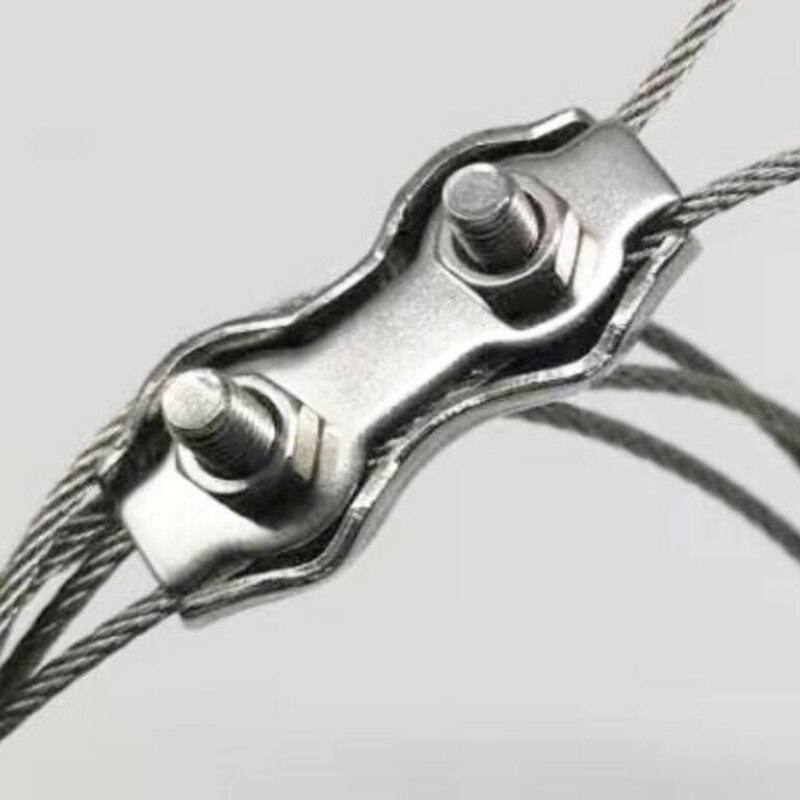 Double Clip 316 Stainless Steel Chuck Chuck Card Rope Double Clip Wire Rope Clamp