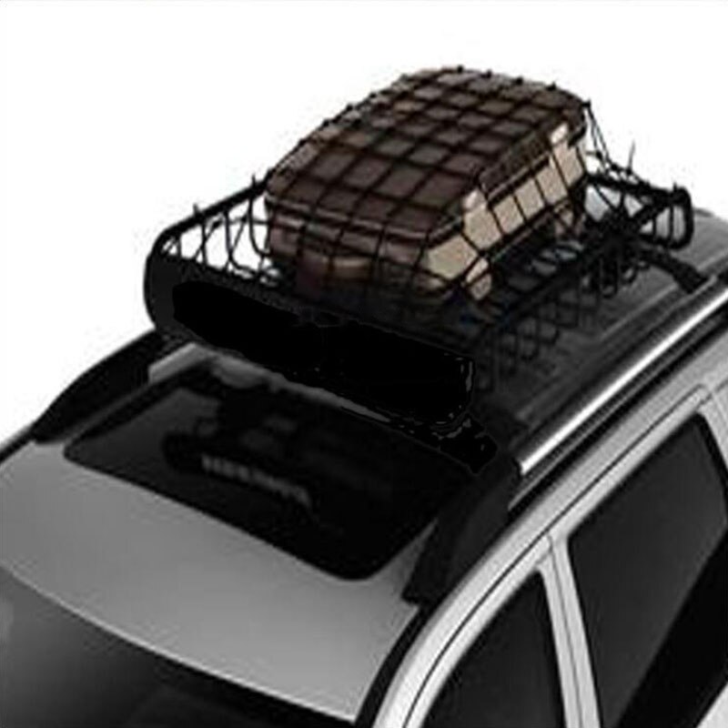 Car Cargo Net Stretches Mesh Holds Small and Large Loads Tighter Adjustable Hooks | For Rooftop Cargo Carrier,Cargo Hitch