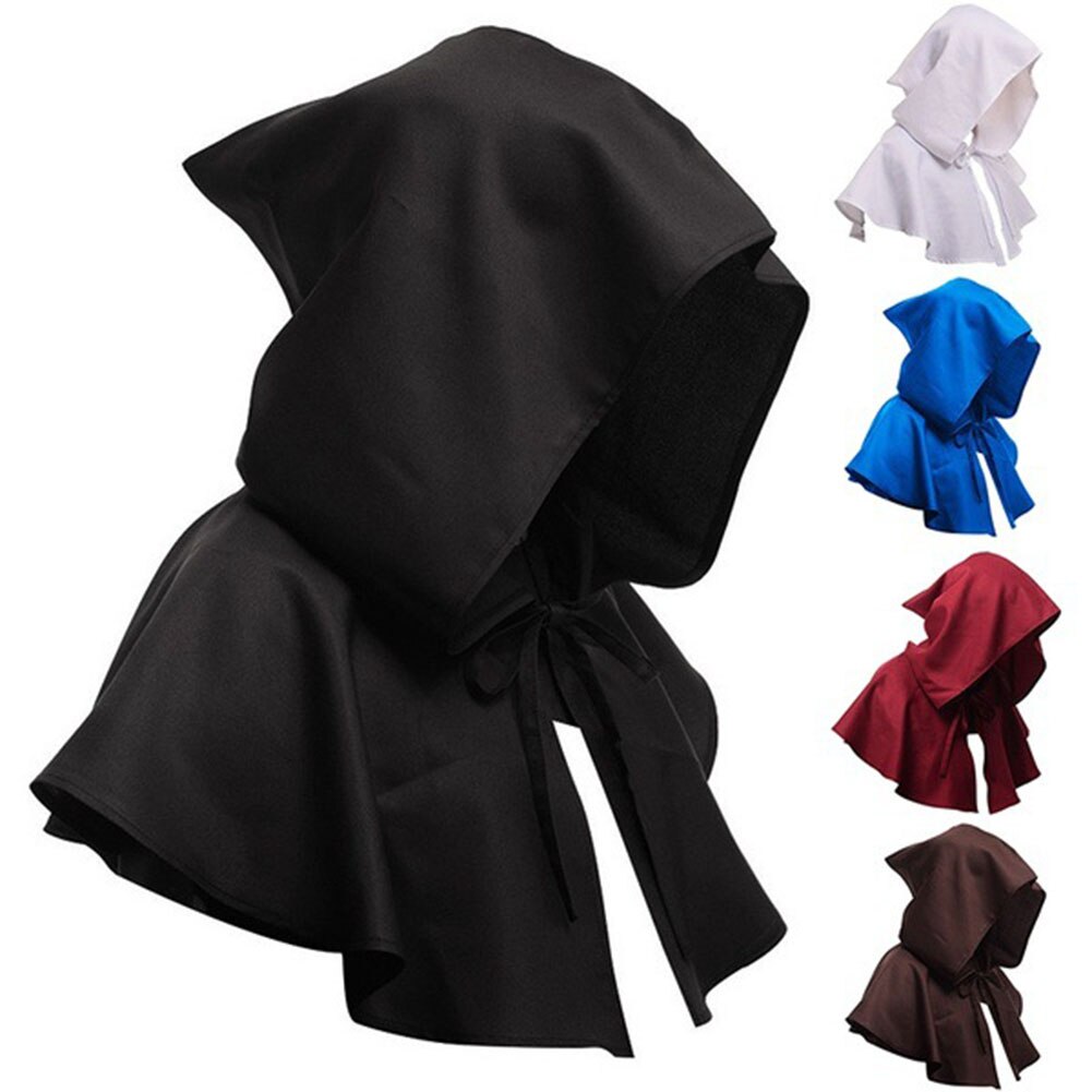 Unisexe moyen âge Renaissance chevalier soldat armure à capuche corde Cape médiévale sorcière Halloween Costume Cosplay accessoire femmes hommes
