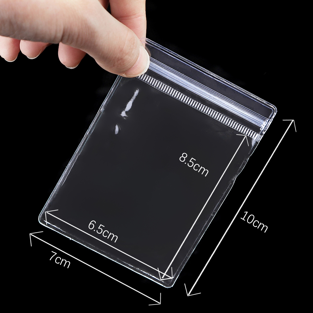 50pcs/lot PVC Zipper Bag Clear Soft Plastic Bag Sealed Anti-oxidation Jewelry Storage Bag Souvenir Universal Packaging: 04