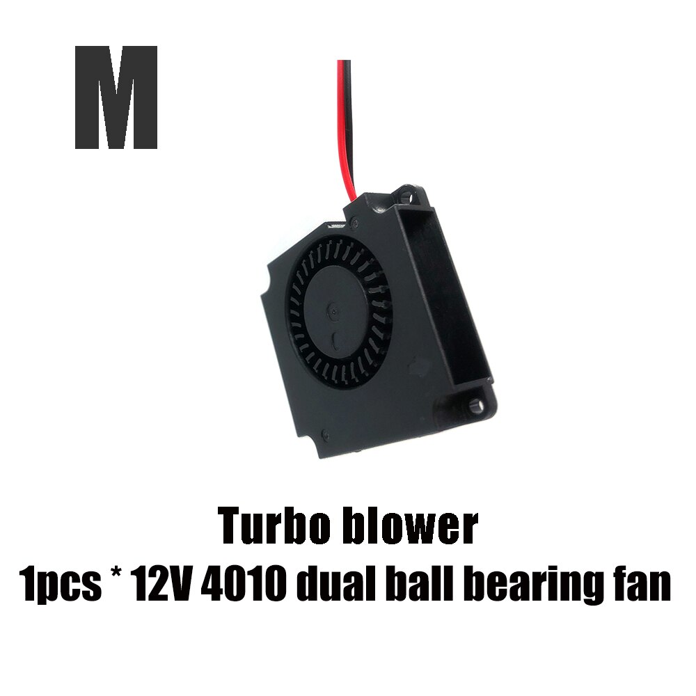 3010/4010/4020/5015/6015mm oil/hydraulic/dual ball bearing fan 12v/24v cooler cooling fan blower 2 Pin For Creality ender3 cr10: M.Turbo 4010 12V