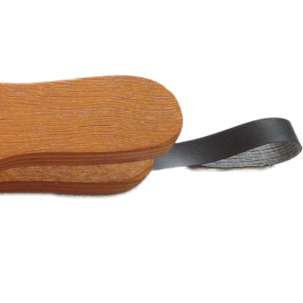 Camino soffietto di legno marrone soffietto soffiatore fiamma a soffietto per il barbecue di campeggio esterna carbone buca per il fuoco a mano con soffietto cintura