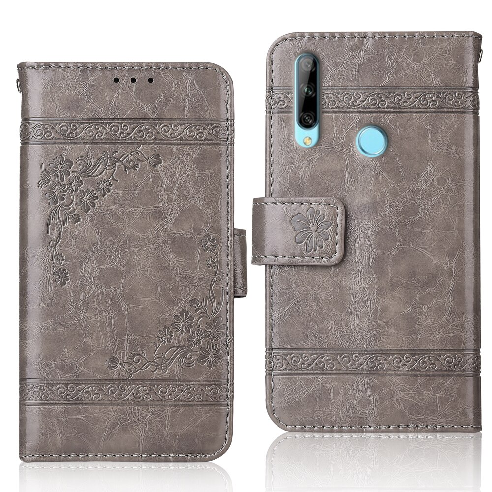 Book Case for On Huawei Honor 20e 20 e Cover Huawei 20e Wallet Leather Case For Huawei Honor 20e Cover Phone Bag: oil-Grey